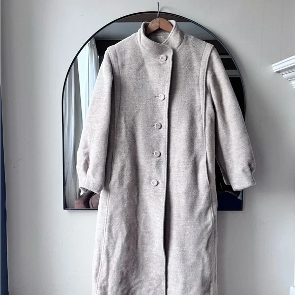 VINTAGE llama wool | A-line overcoat | size medium- large - Picture 6 of 6
